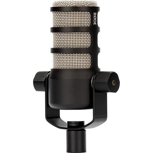 Rode PodMic USB and XLR Dynamic Broadcast Microphone with Rode Desk Stand 2 (DS2), XLR Cable, and StreamEye Polishing Cloth