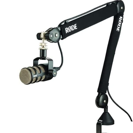 Rode PSA1+ Pro Studio Boom Arm for Podcasting with ZAYKiR Microphone Stand Extension