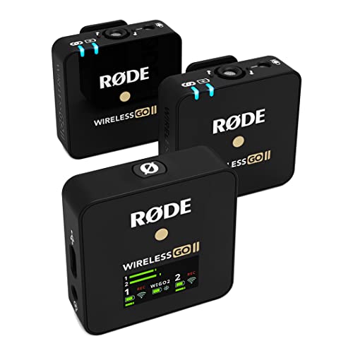 RODE Wireless PRO Compact Wireless Microphone System with Timecode, 32-bit Float On-board Recording, 2 Lavalier Microphones and Smart Charge Case for Filmmaking and Content Creation