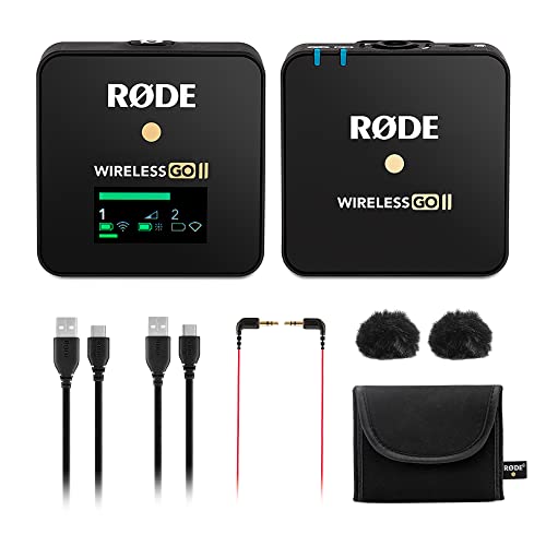 RODE Wireless PRO Compact Wireless Microphone System with Timecode, 32-bit Float On-board Recording, 2 Lavalier Microphones and Smart Charge Case for Filmmaking and Content Creation