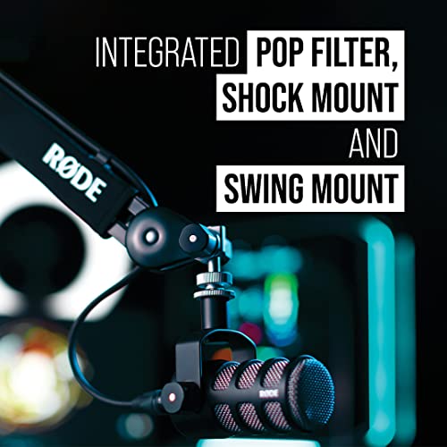 RØDE PodMic USB Versatile Dynamic Broadcast Microphone With XLR and USB Connectivity for Podcasting, Streaming, Gaming, Music-Making and Content Creation