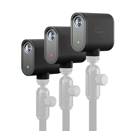 Logitech for Creators Mevo Start 3-Pack Wireless Live Streaming Cameras, for Multi-Camera HD Video,App Control and Stream via Smartphone or Wi-Fi