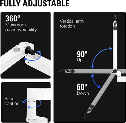 Elgato Wave Mic Arm LP - Premium Low Profile Microphone with Cable Management Channels, Desk Clamp, Versatile Mounting and Fully Adjustable, perfect for Podcast, Streaming, Gaming, Home Office