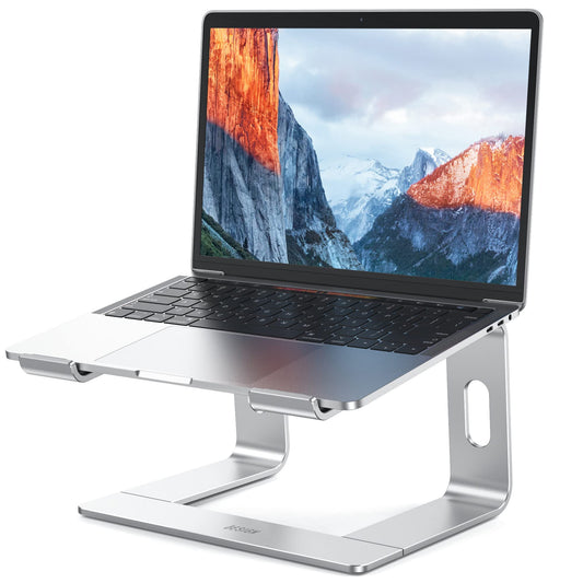 BESIGN LS03 Aluminum Laptop Stand, Ergonomic Detachable Computer Stand, Riser Holder Notebook Stand Compatible with Air, Pro, Dell, HP, Lenovo More 10-15.6" Laptops, Silver