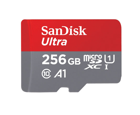 [Older Version] SanDisk 256GB Ultra microSDXC UHS-I Memory Card with Adapter - 100MB/s, C10, U1, Full HD, A1, Micro SD Card - SDSQUAR-256G-GN6MA