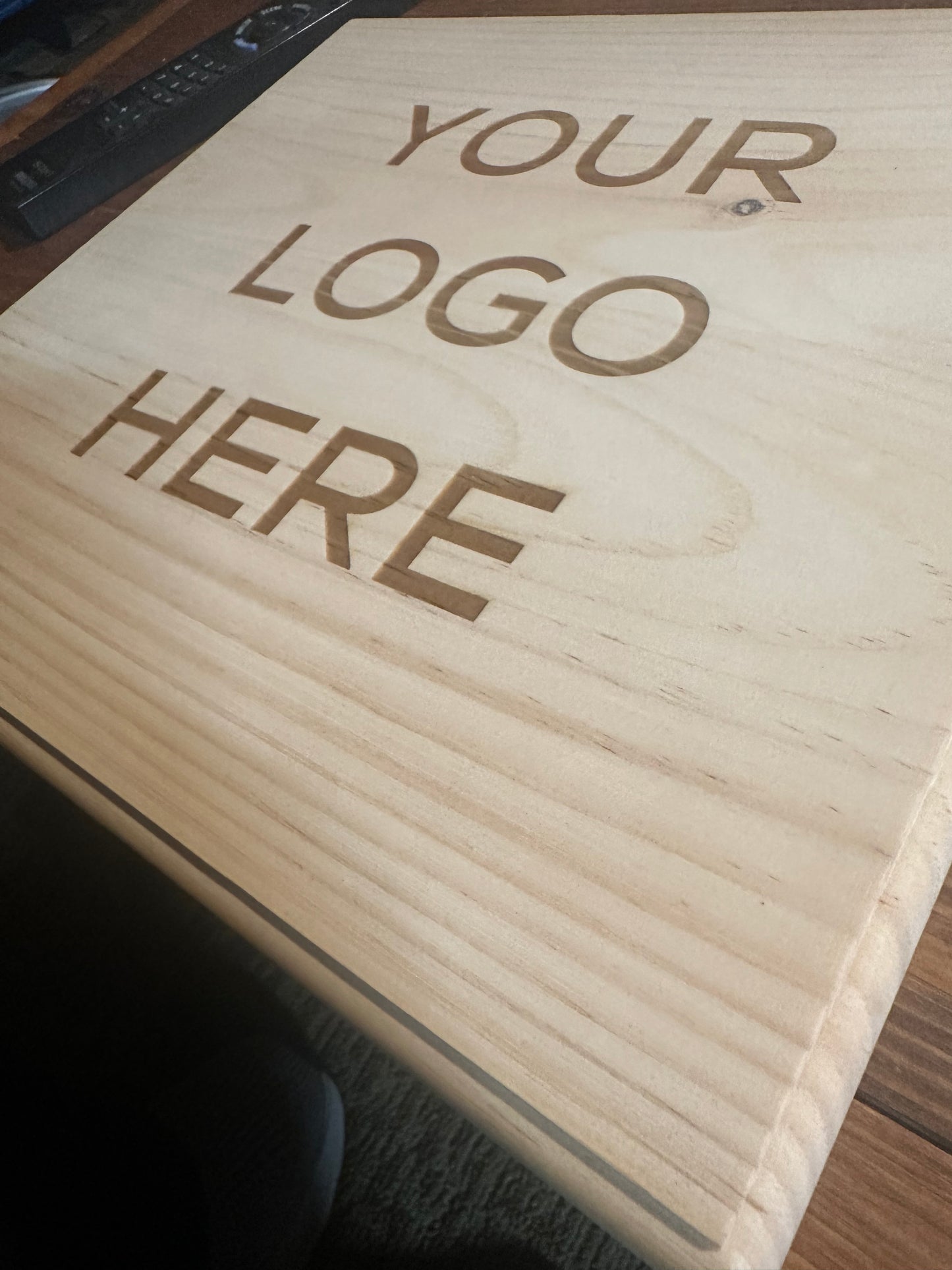 Custom 12x12 Laser-Engraved Wood Art – Perfect for Podcasters!