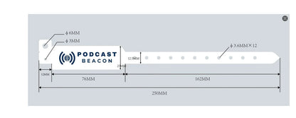 Podcast Beacon - Vinyl NFC-Enabled Bracelet for Marketing Your Podcast (5-Pack)