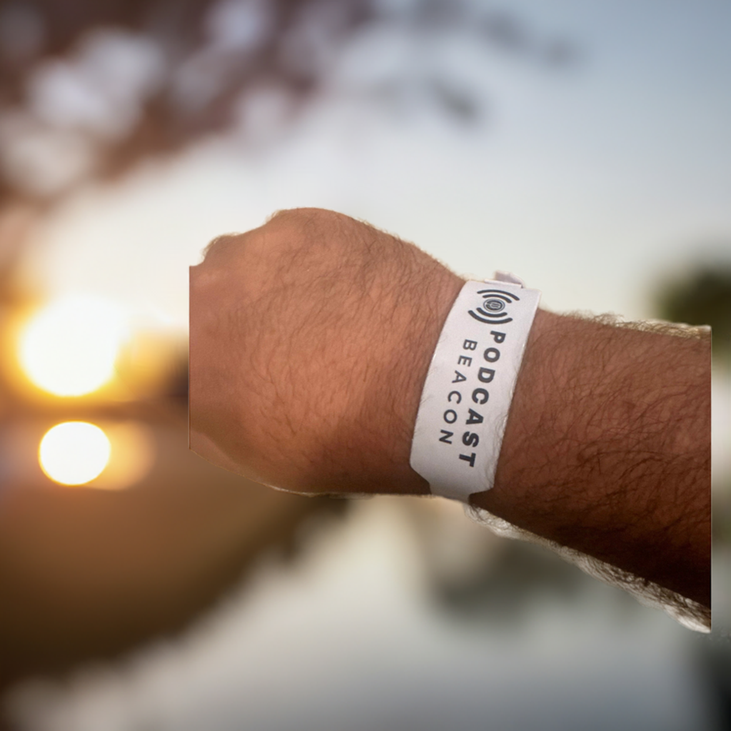 Podcast Beacon - Vinyl NFC-Enabled Bracelet for Marketing Your Podcast (5-Pack)